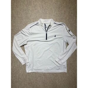 Johnnie-O Prep-Formance 1/4 Zip Pullover Mens XL White Lammie Lightweight Golf